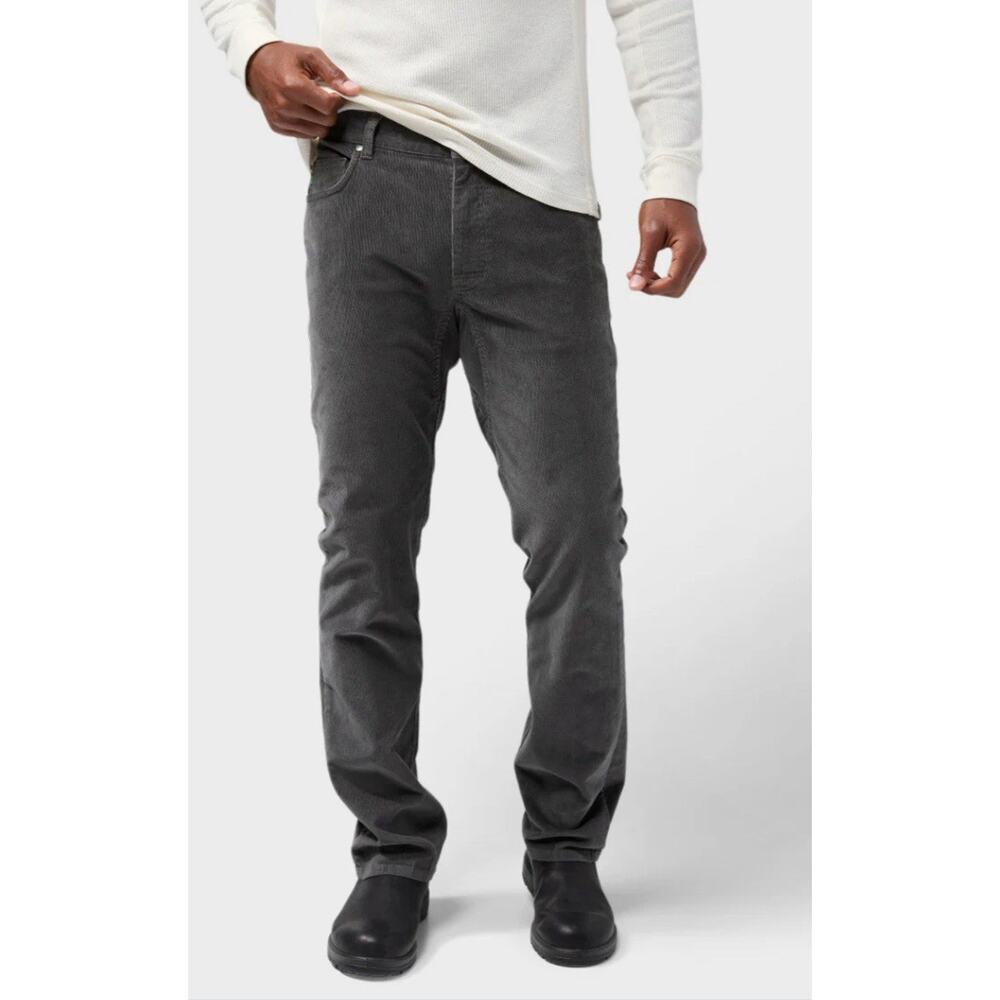 Stio‎ Pants Mens 35x30 Grey Corduroy Rivet Cord Organic Cotton Blend Casual 35s